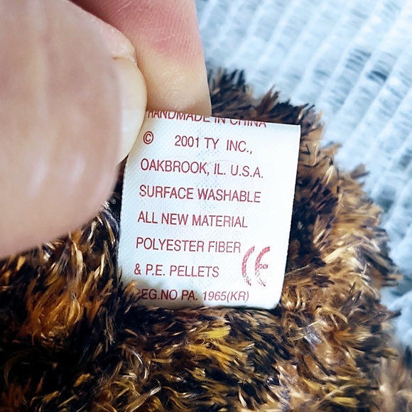 NWT Vintage TY Beanie Babies Giganto Wooly Mammoth DOB 12/17/2000, Tag Attached - Picture 12 of 13